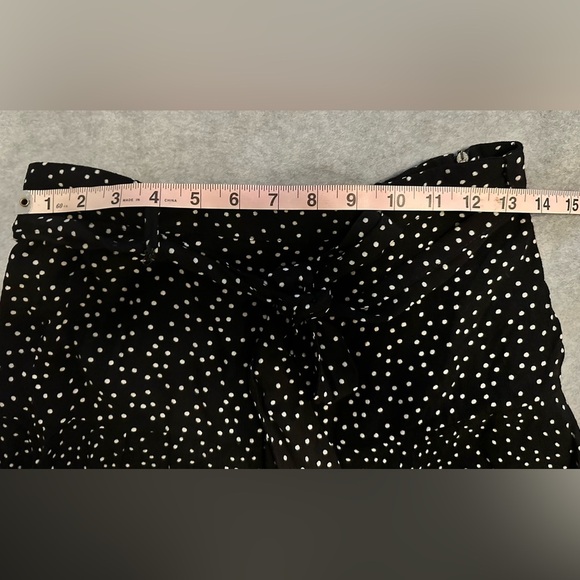 Zara Polka Dot Mini Skort Black and White tie belt size M - Picture 7 of 8